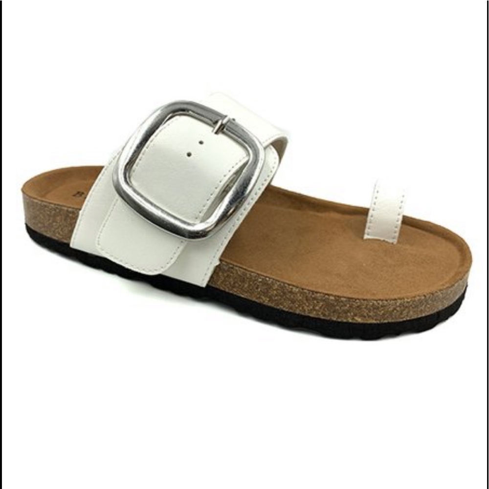 White sandals